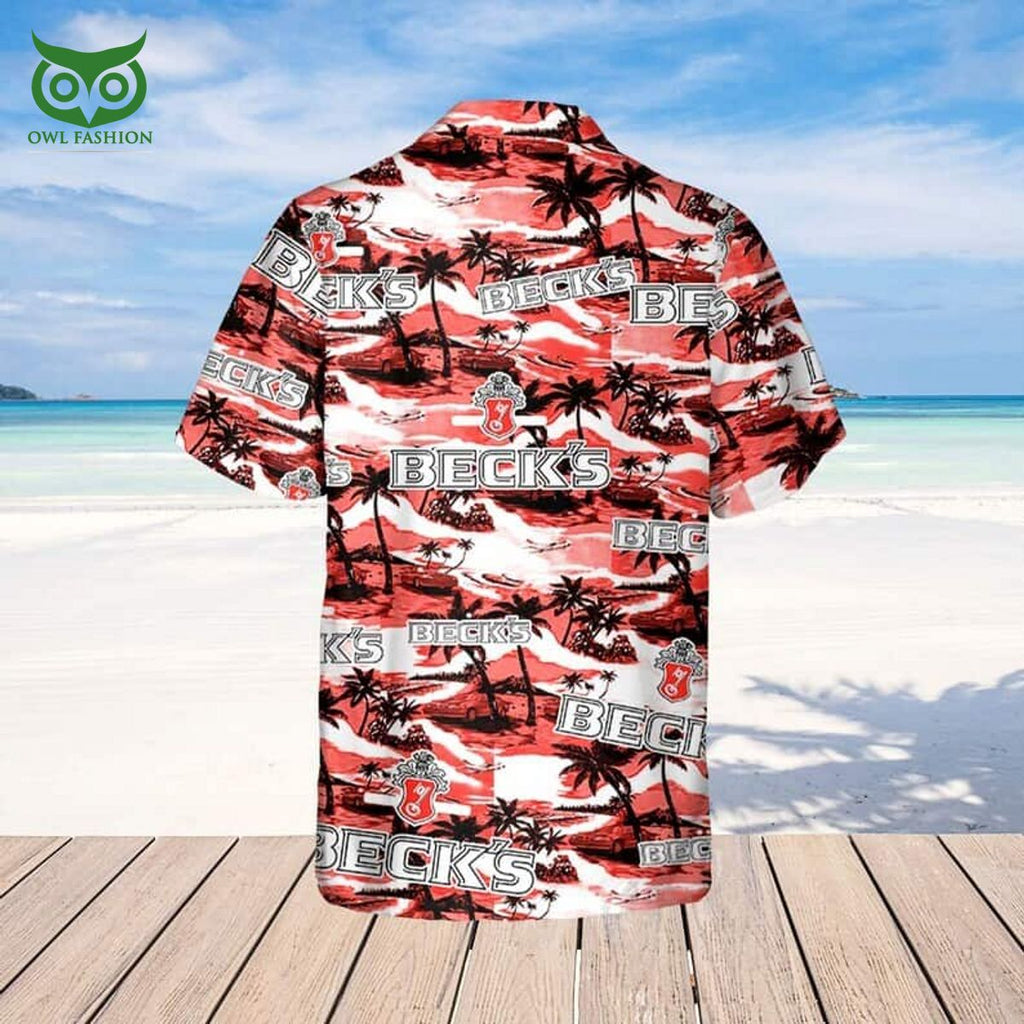 Beck’s Beer Island Pattern Limited Hawaiian Shirt
