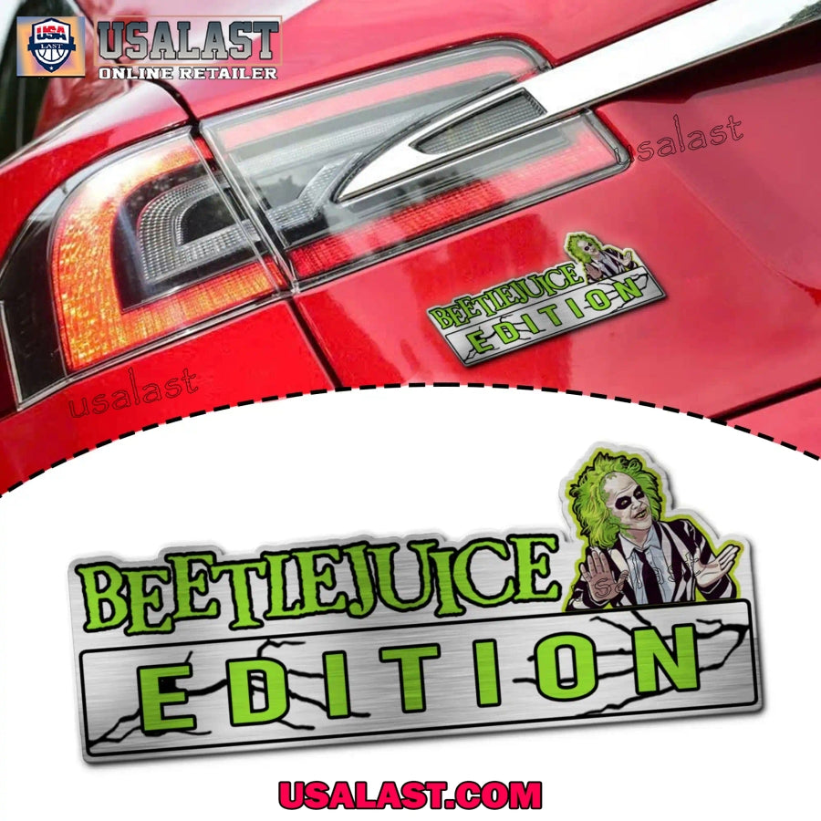 Beetlejuice Halloween Custom 3D Car Badge Sticker