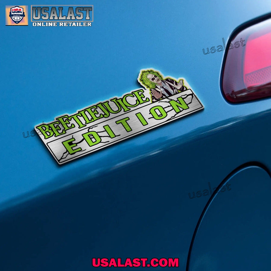 Beetlejuice Halloween Custom 3D Car Badge Sticker