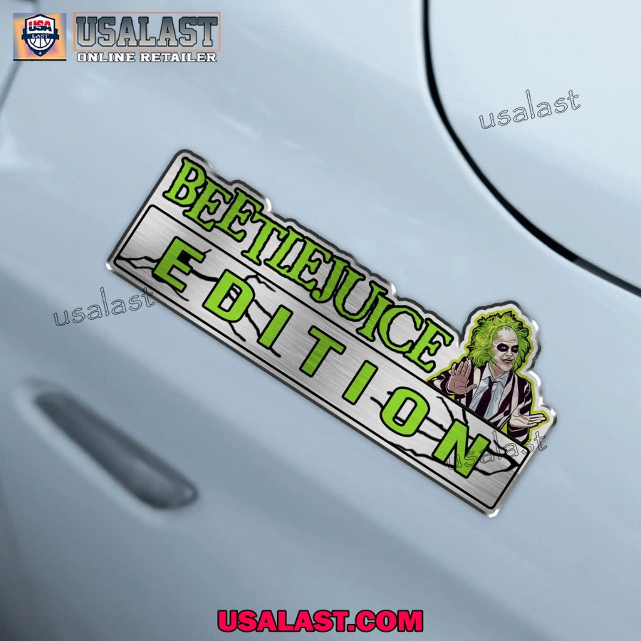 Beetlejuice Halloween Custom 3D Car Badge Sticker