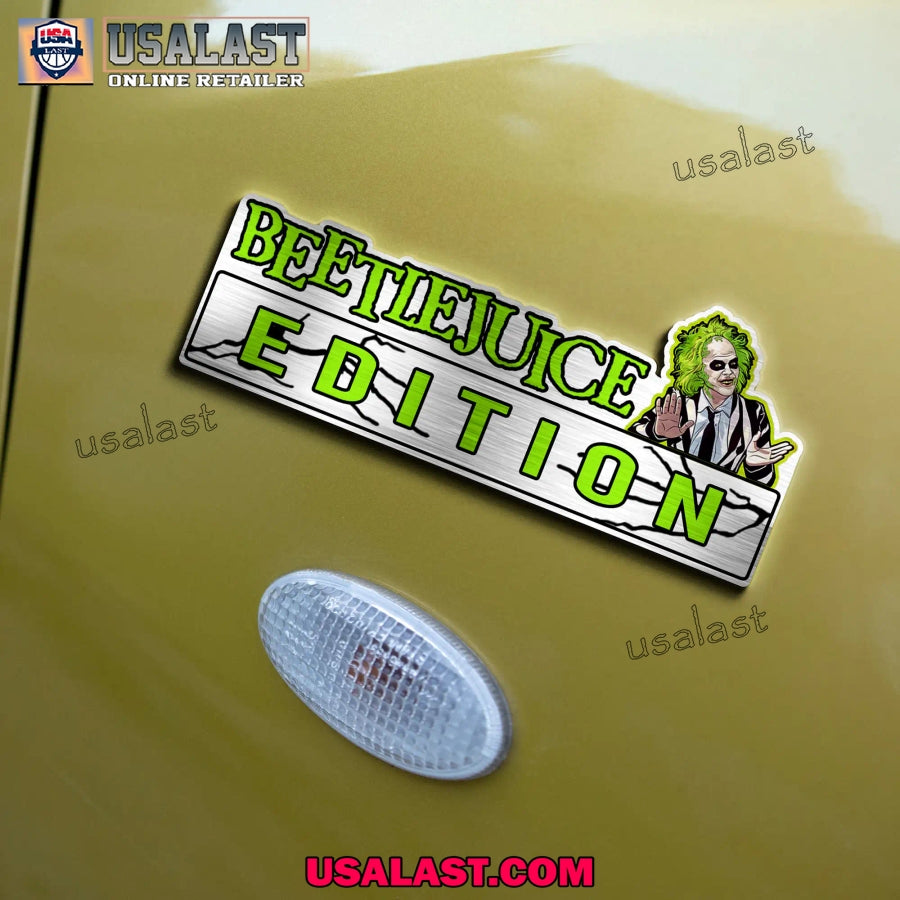 Beetlejuice Halloween Custom 3D Car Badge Sticker