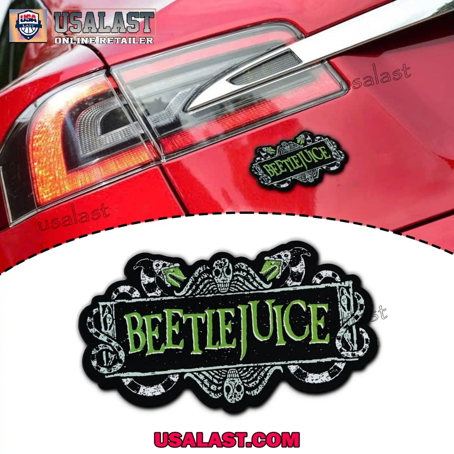 Beetlejuice Halloween Edition Custom 3D Car Badge Sticker