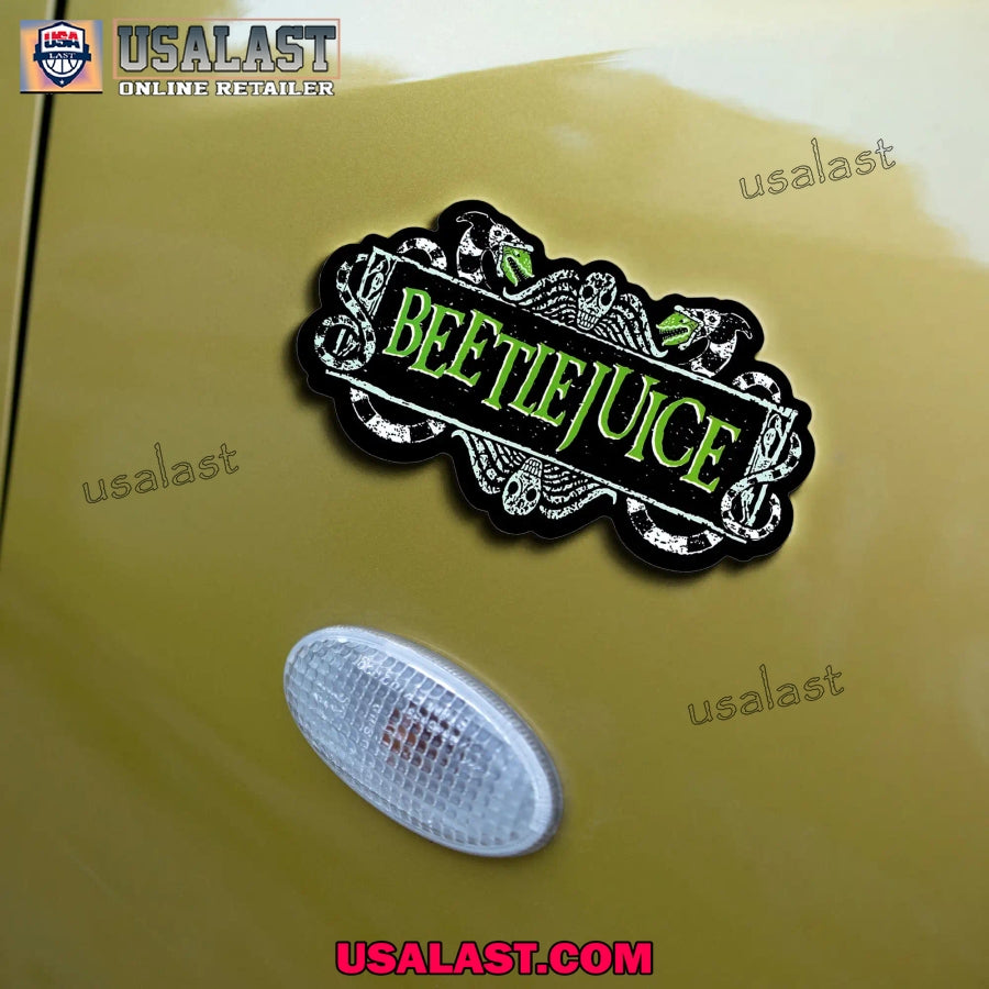 Beetlejuice Halloween Edition Custom 3D Car Badge Sticker