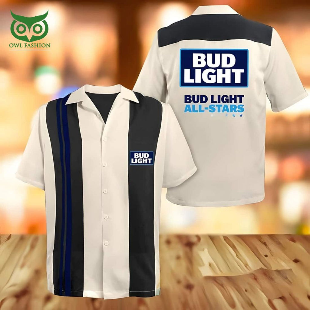 Beige Bud Light All Stars Hawaiian Shirt