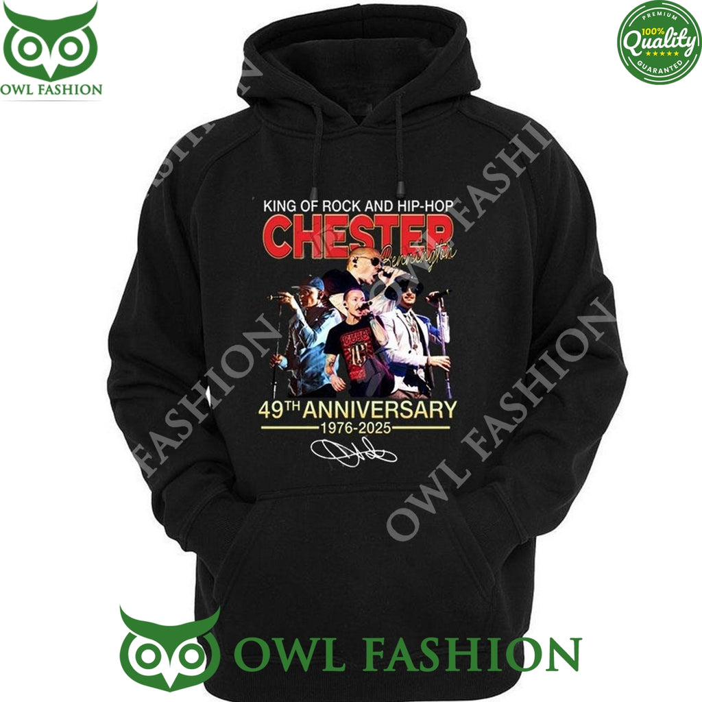 Bennington 49th Anniversary 1976 2025 King Of Rock And Hip Hop Chester sweatshirt