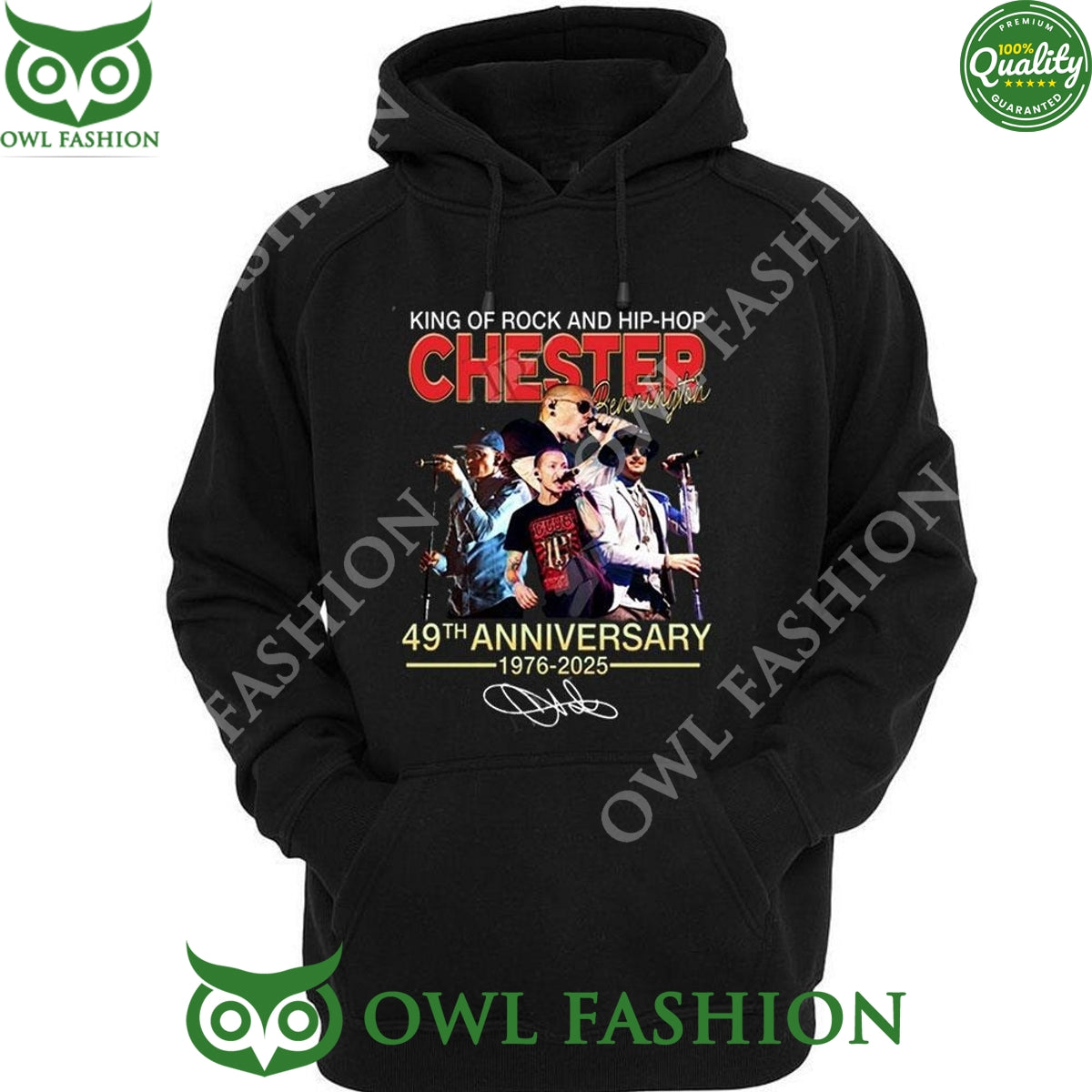 Bennington 49th Anniversary 1976 2025 King Of Rock And Hip Hop Chester sweatshirt