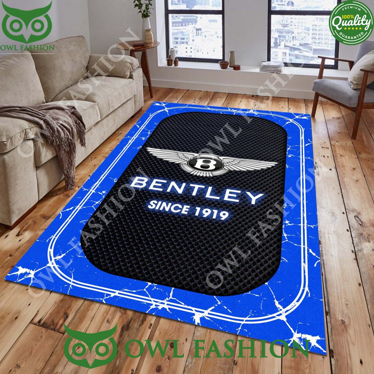 Bentley 1919 Car Brand Living Room Stone Marble Carpet
