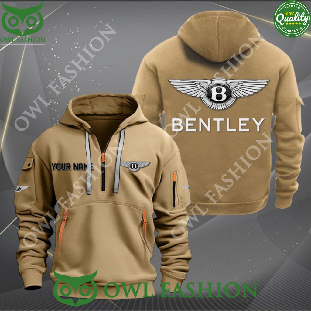 Bentley Automobile Brand Personalized 2d half zipper Hoodie