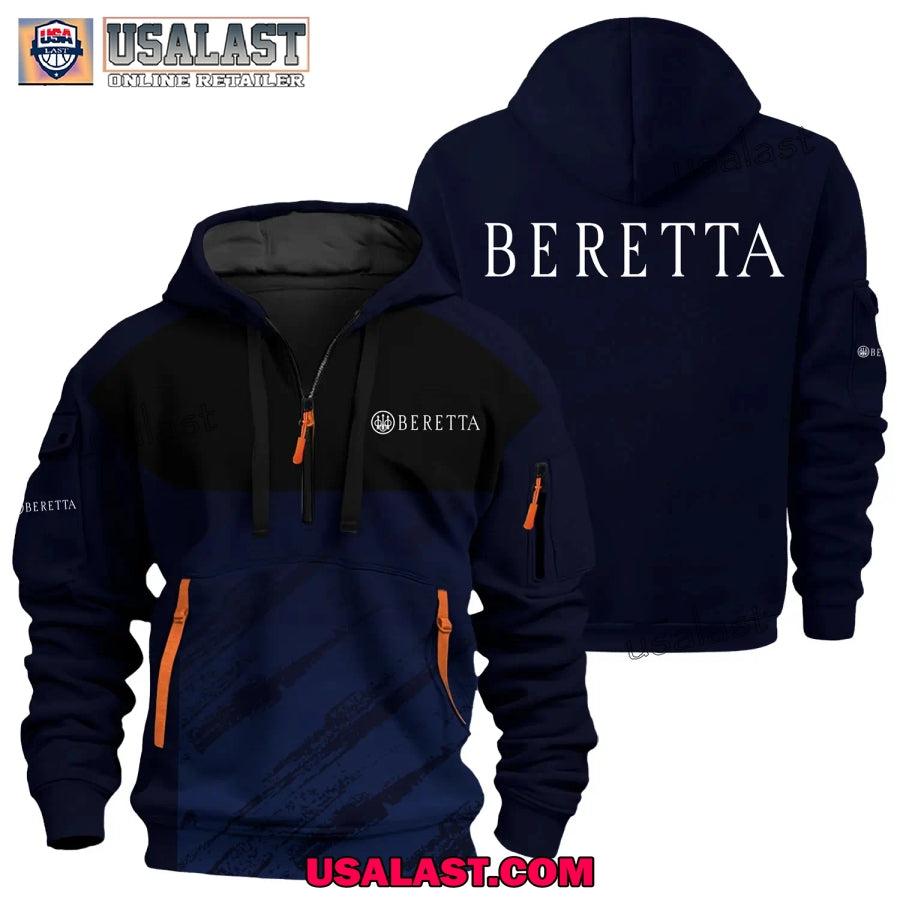Beretta Firearms Brand Custom Name Heavy Zip Hoodie