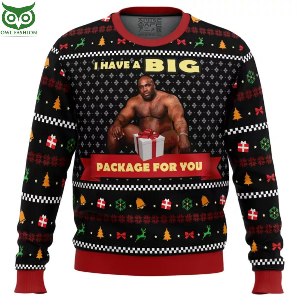 Big Package Barry Wood Meme Ugly Christmas Sweater