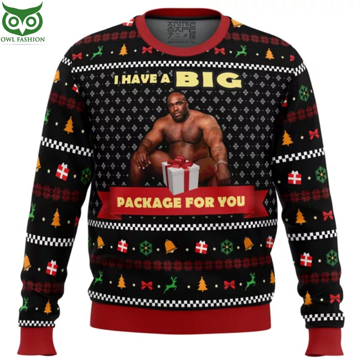 Big Package Barry Wood Meme Ugly Christmas Sweater