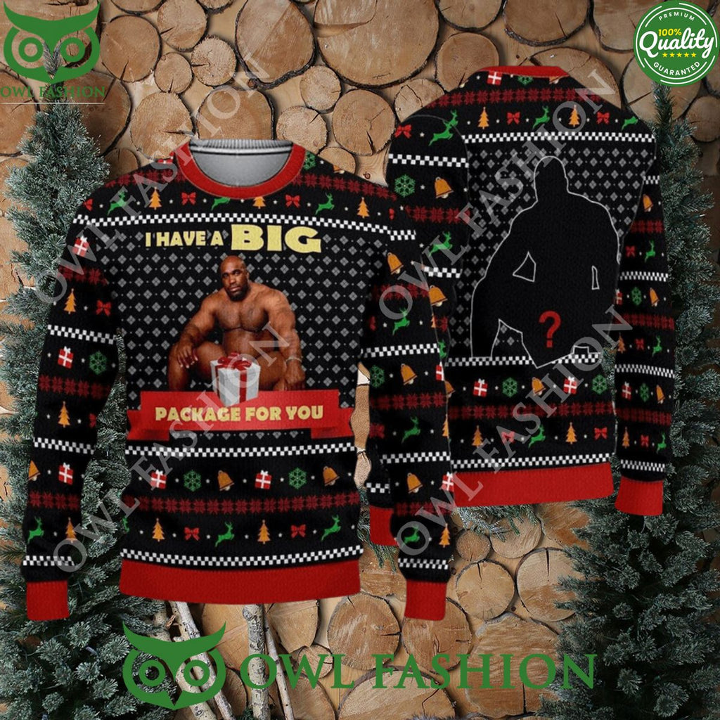 Big Package Barry Wood Meme Ugly Christmas Sweater Jumper