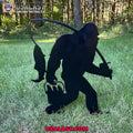 Bigfoot Garden Stake Metal Yard Sign