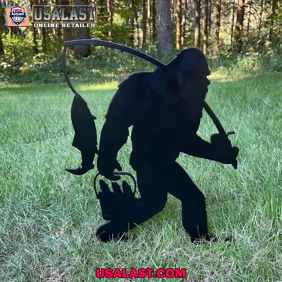 Bigfoot Garden Stake Metal Yard Sign