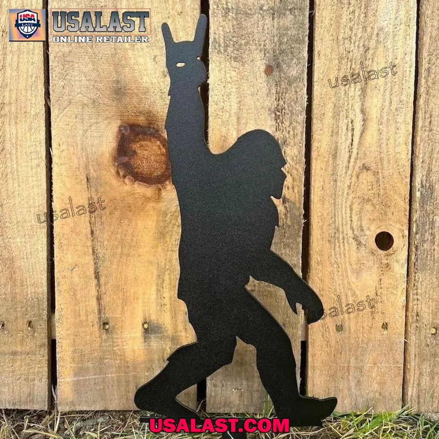 Bigfoot Garden Stake Metal Yard Sign
