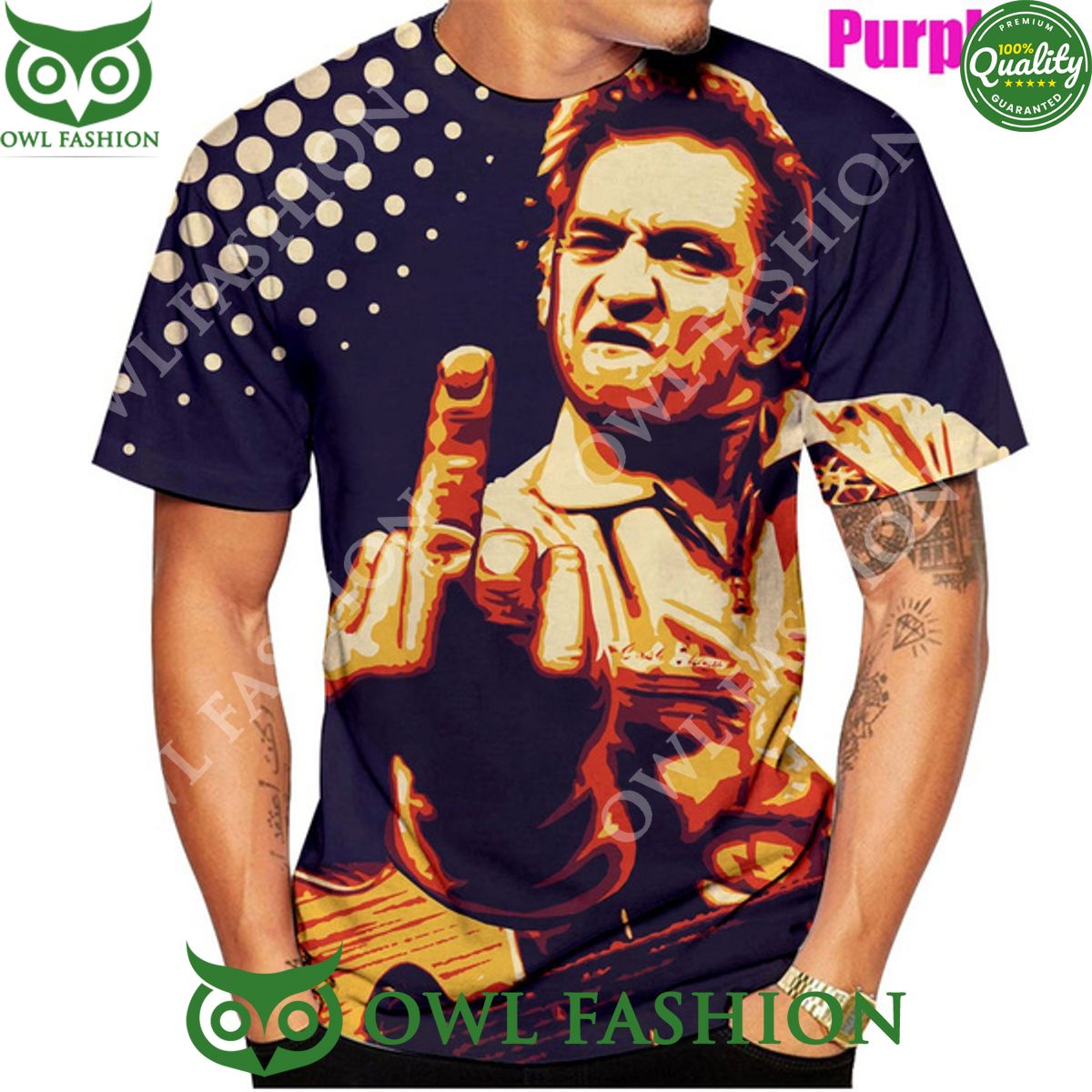 Bird Finger Johnny Cash t shirt