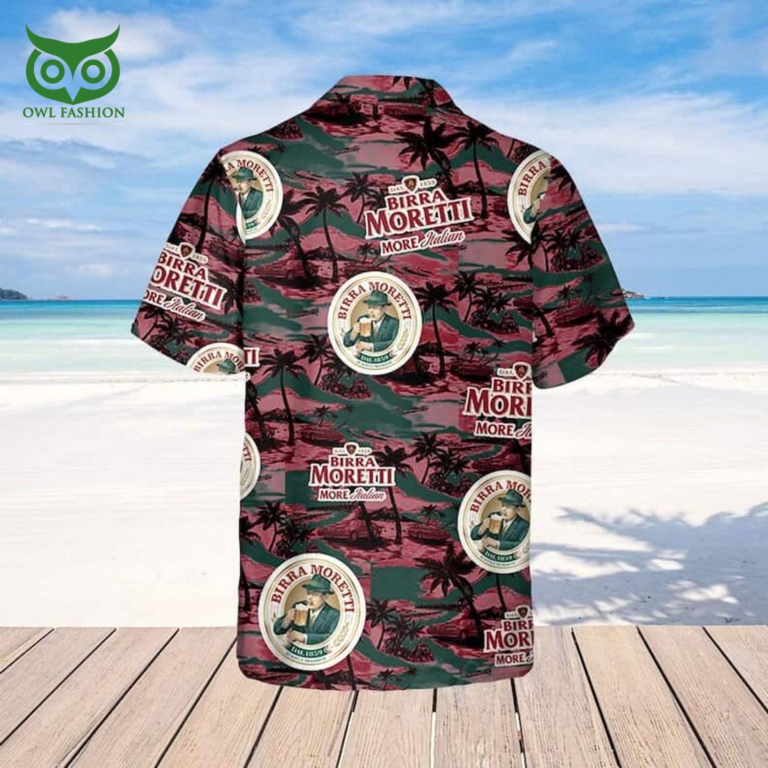 Birra Moretti beer Island Pattern Hawaiian Shirt