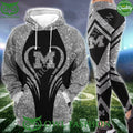 Black Grey Diamond pattern Michigan Wolverines Hoodie And Leggings