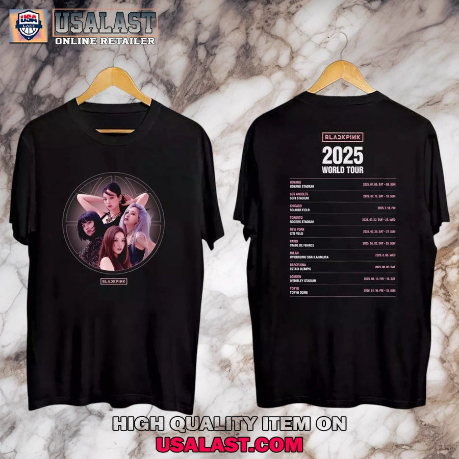 Black Pink 2025 Concert Tee, Black Pink World Tour 2025 T-Shirt