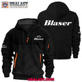 Blaser Gun Logo Brand Custom Name Heavy Zip Hoodie