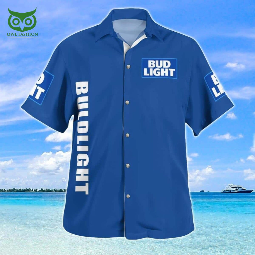 Blue Aloha Bud Light Premium Hawaiian Shirt Beer Lovers Gift