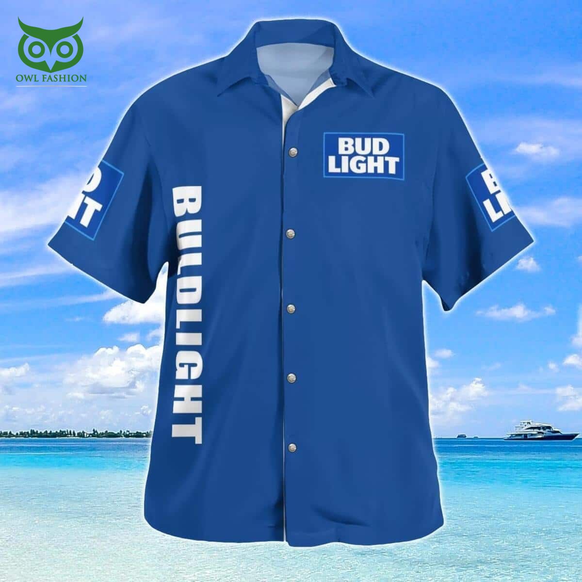 Blue Aloha Bud Light Premium Hawaiian Shirt Beer Lovers Gift