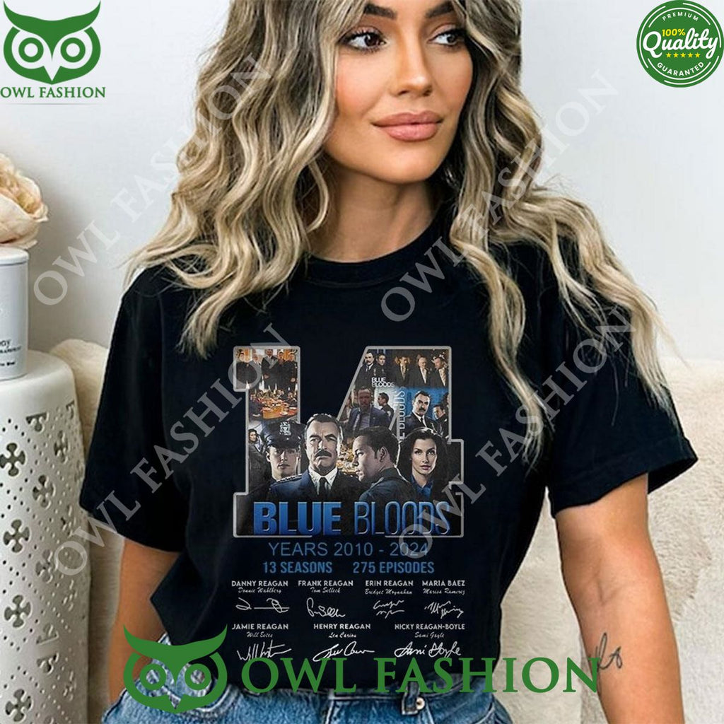 Blue Bloods 14 Years 2010 – 2024 13 Seasons 275 Episodes 2D t shirt