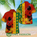 Bob Marley Jamaica Flag Color 3D Hawaiian Shirt
