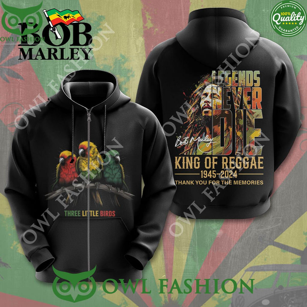 Bob Marley Legends Never Die King of Reggae 3D Shirt