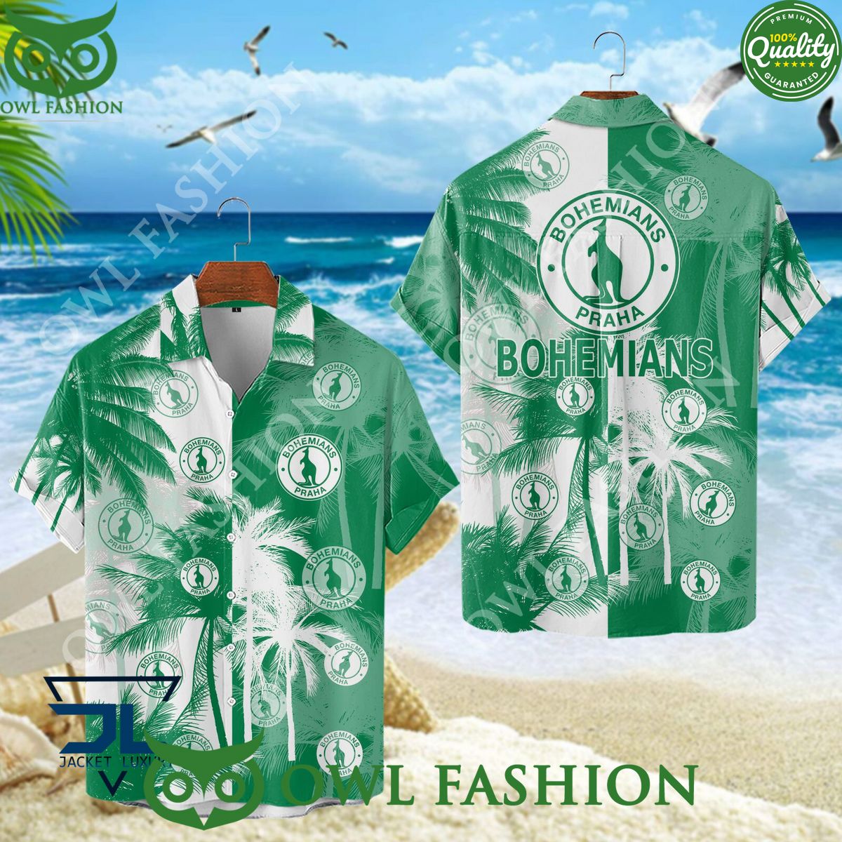 Bohemians Praha Czech Professional Football Coconut Hawaiian Shirt