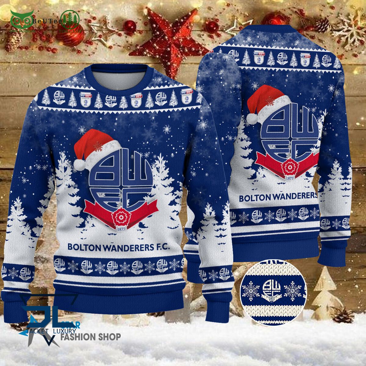 Bolton Wanderers EFL English Football League Champions Ugly Sweater