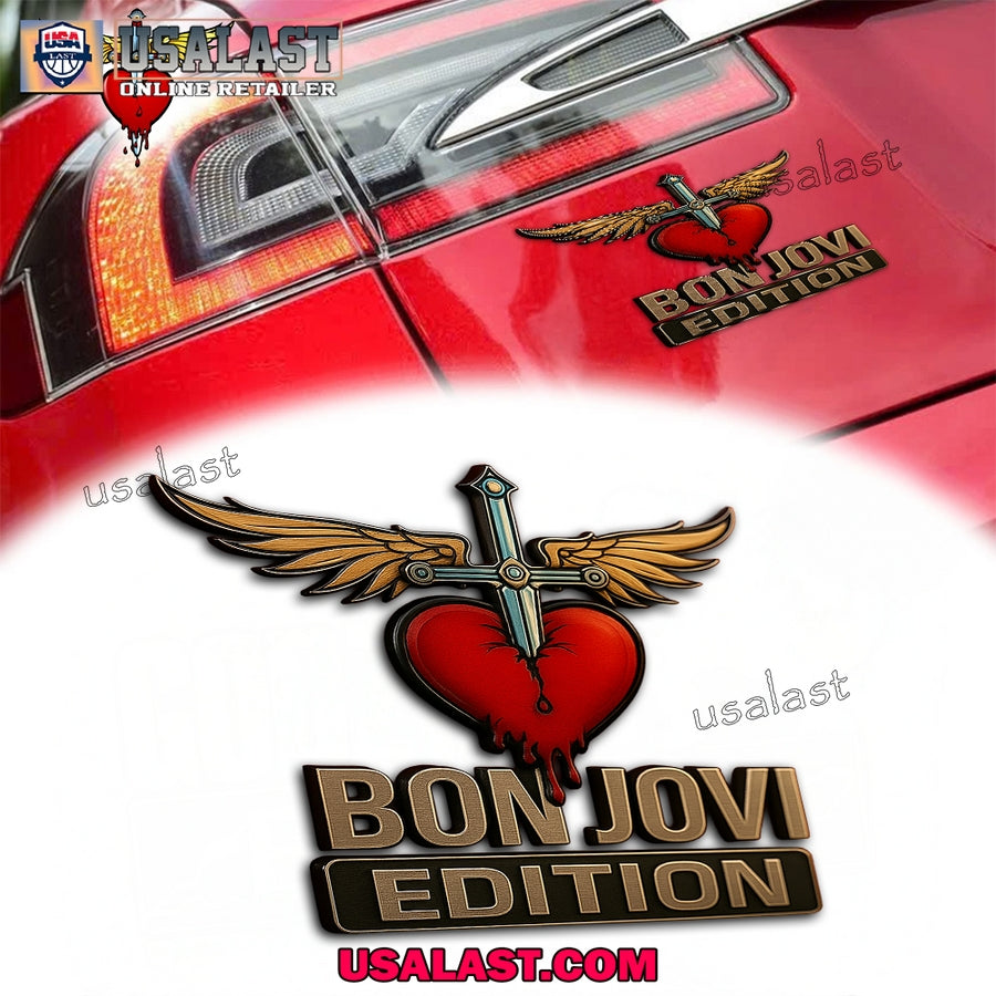 Bon Jovi Custom 3D Car Badge Sticker