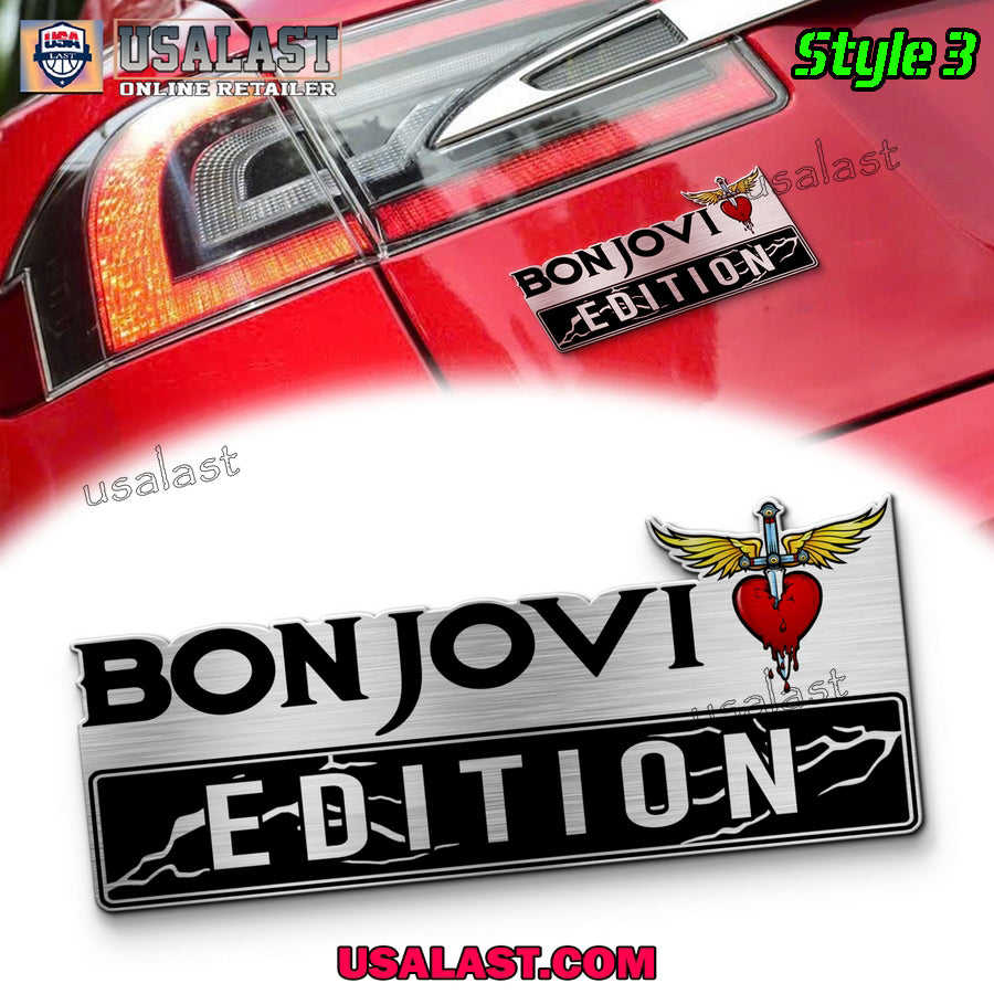 Bon Jovi Edition 3D Engraved Car Emblem