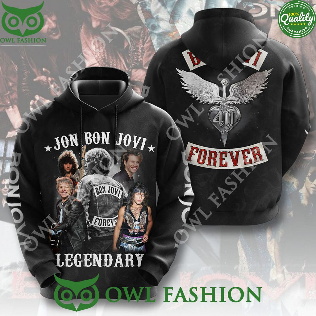 Bon Jovi Forever Legendary 40 Limited 3D Tshirt Hoodie