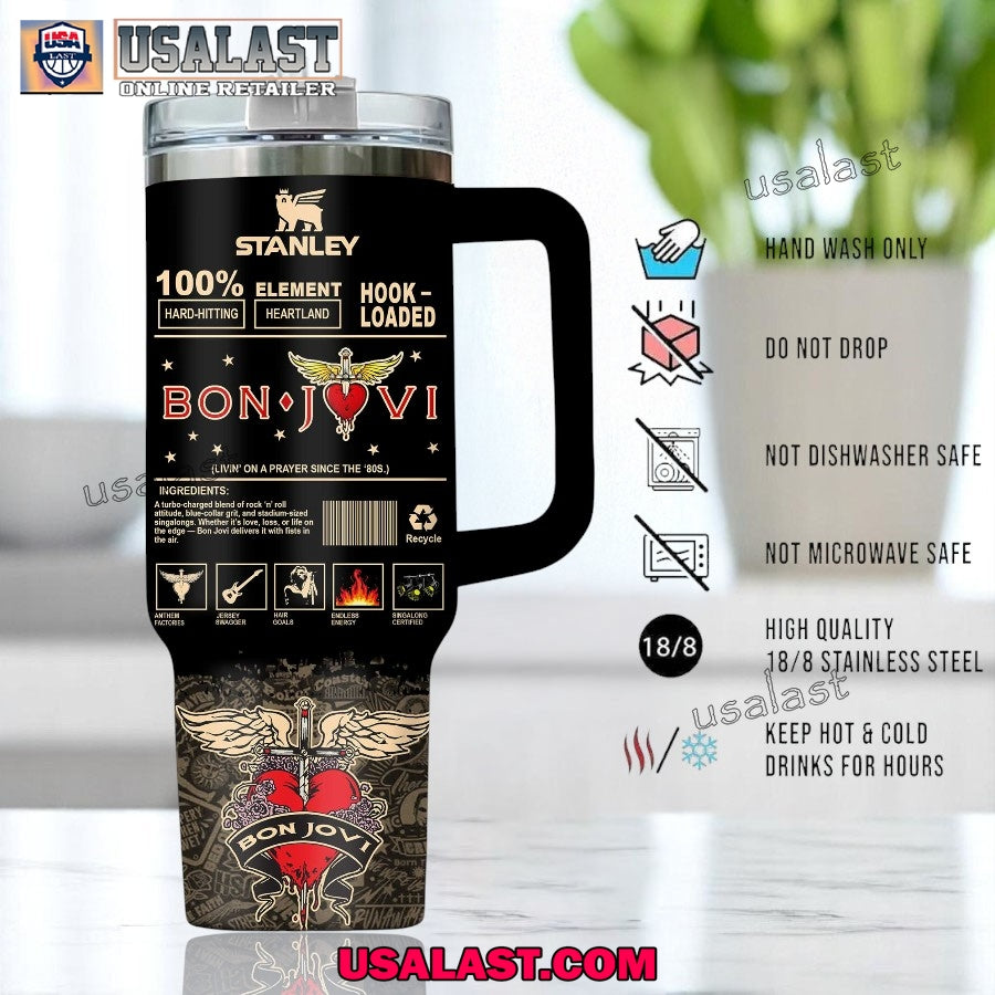 Bon Jovi Inspired Stanley 40oz Tumbler