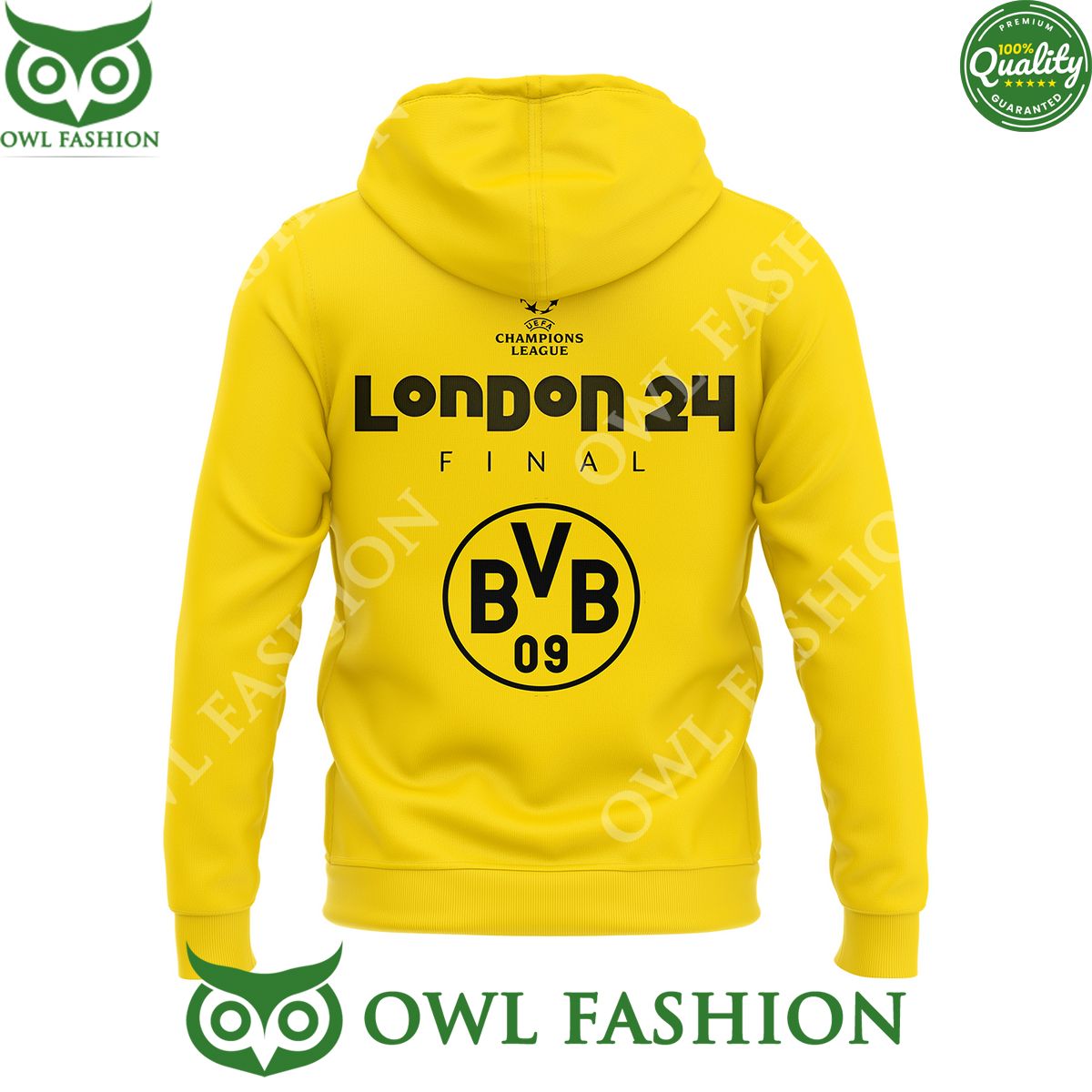 Borussia Dortmund Yellow Wonder Wall UEFA Champions League 3D Hoodie