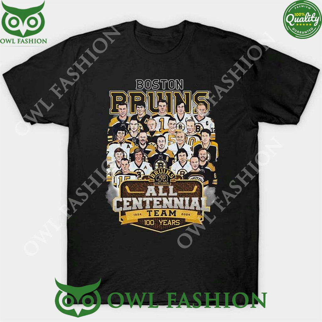 Boston Bruins All Centennial Team 100 Years 1924 2024 Tshirt