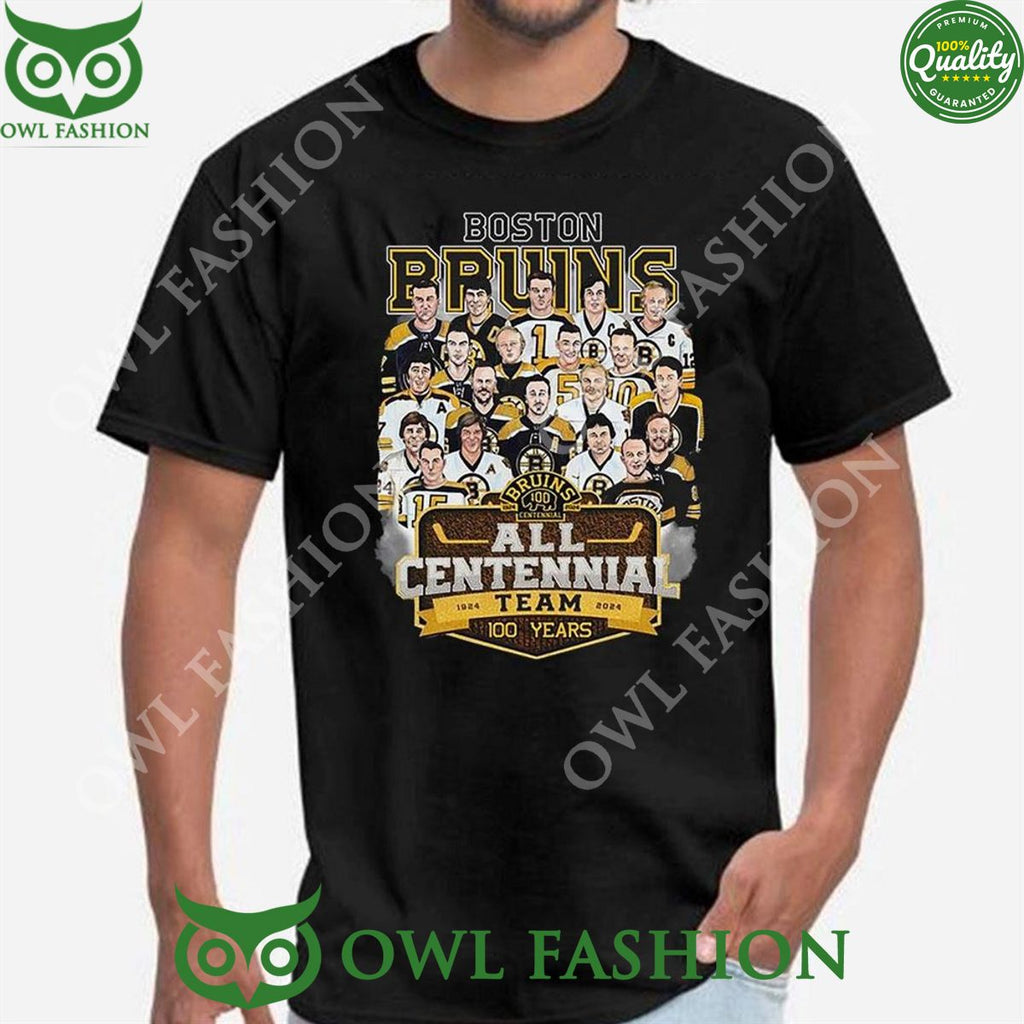Boston Bruins All Centennial Team 100 Years 1924 2024 Tshirt