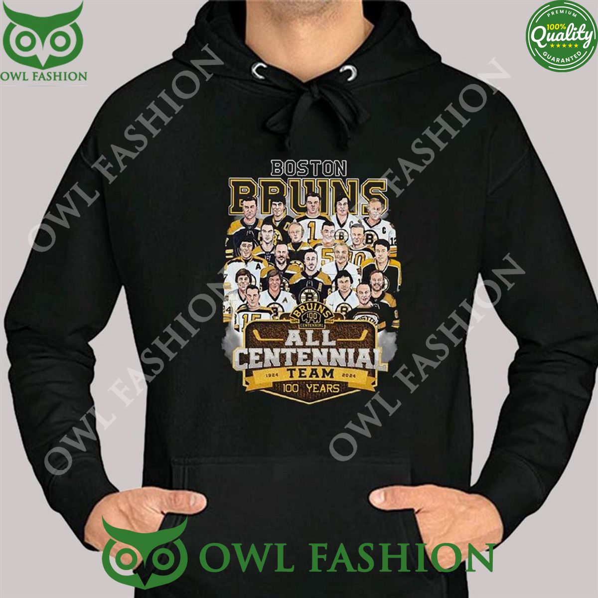 Boston Bruins All Centennial Team 100 Years 1924 2024 Tshirt