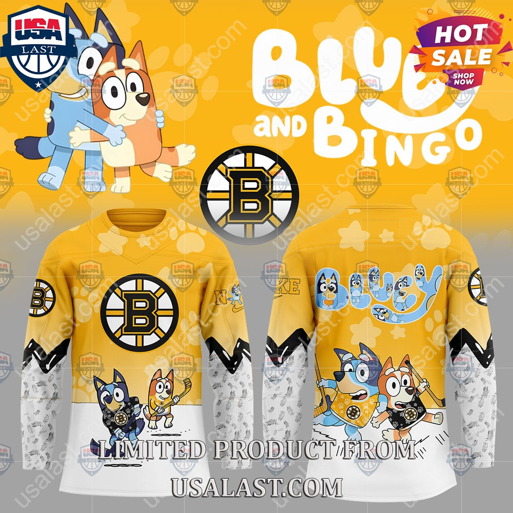 Boston Bruins NHL Bluey and Bingo Hoodie