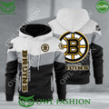 Boston Bruins NHL Hockey Black White Printed Hoodie