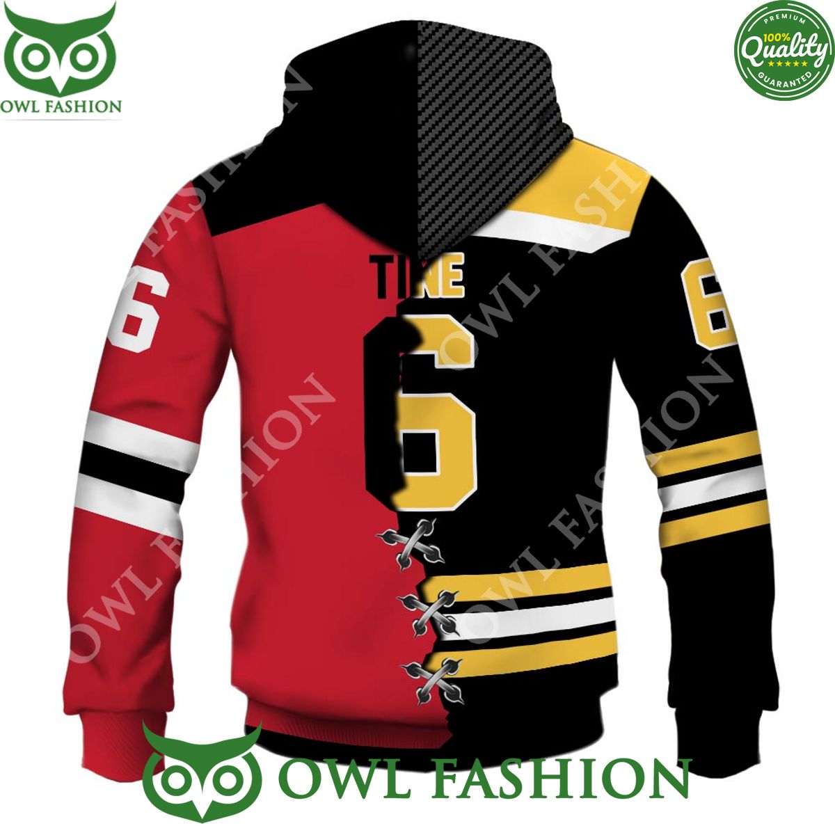 Boston Bruins NHL x AHL Utica Comets Hockey Design For Dan Bruce printed hoodie Customize