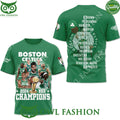 Boston Celtics 2024 NBA Champions Logo Green 3D t Shirt