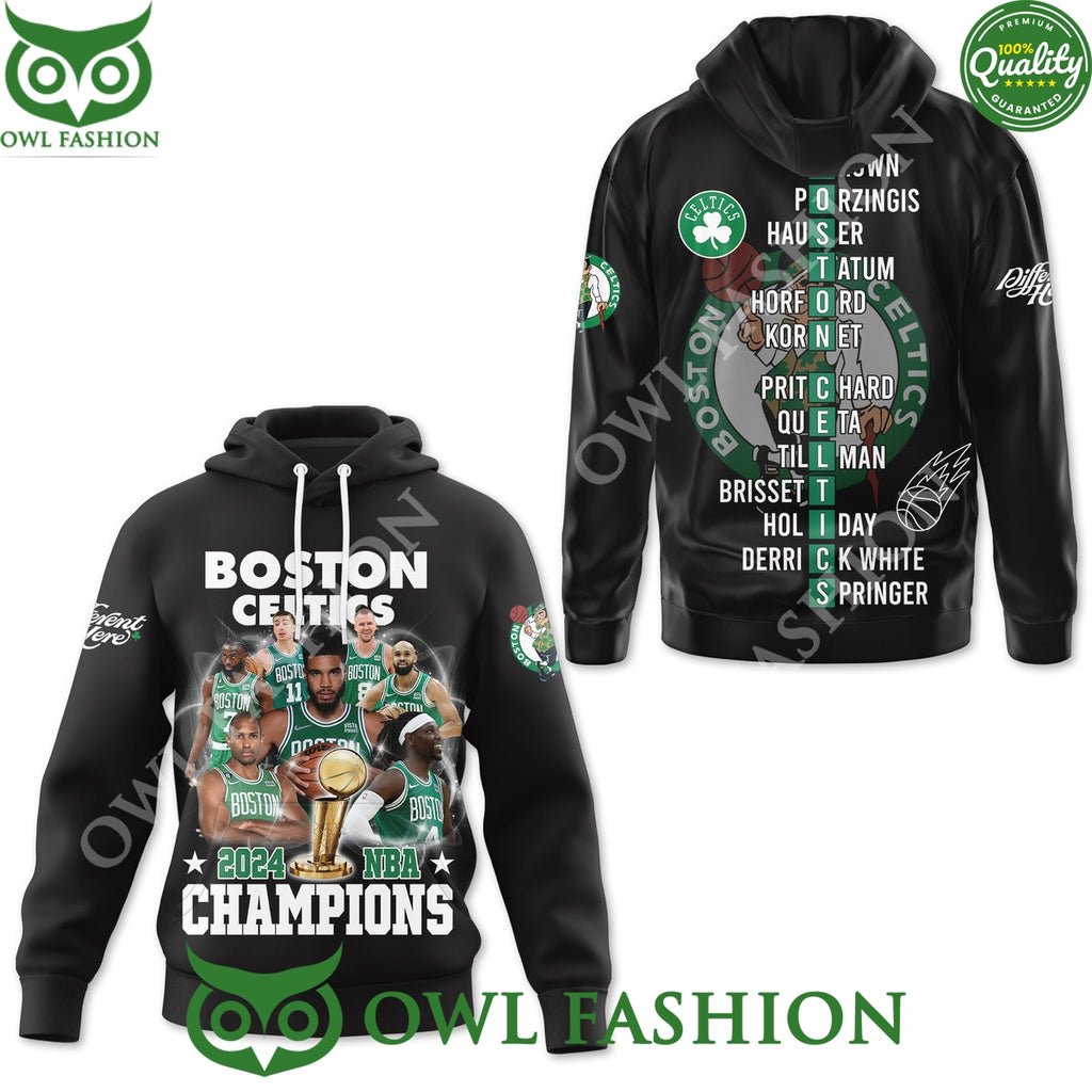 Boston Celtics 2024 NBA Champions Logo Green 3D t Shirt