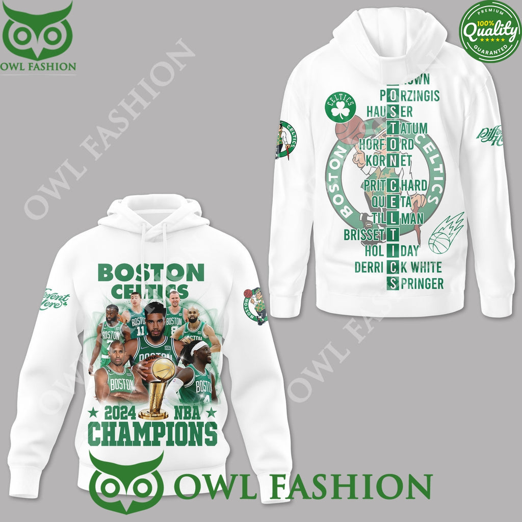 Boston Celtics 2024 NBA Champions Logo Green 3D t Shirt