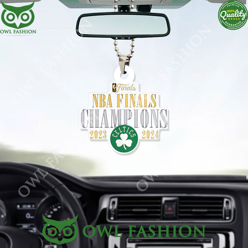 Boston Celtics Custom Shape NBA Champion 2023 2024 Acrylic Car Ornament