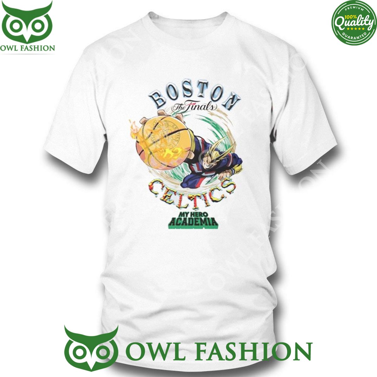 Boston Celtics Hyperfly 2024 Nba Final X My Hero Academia 2D Shirt