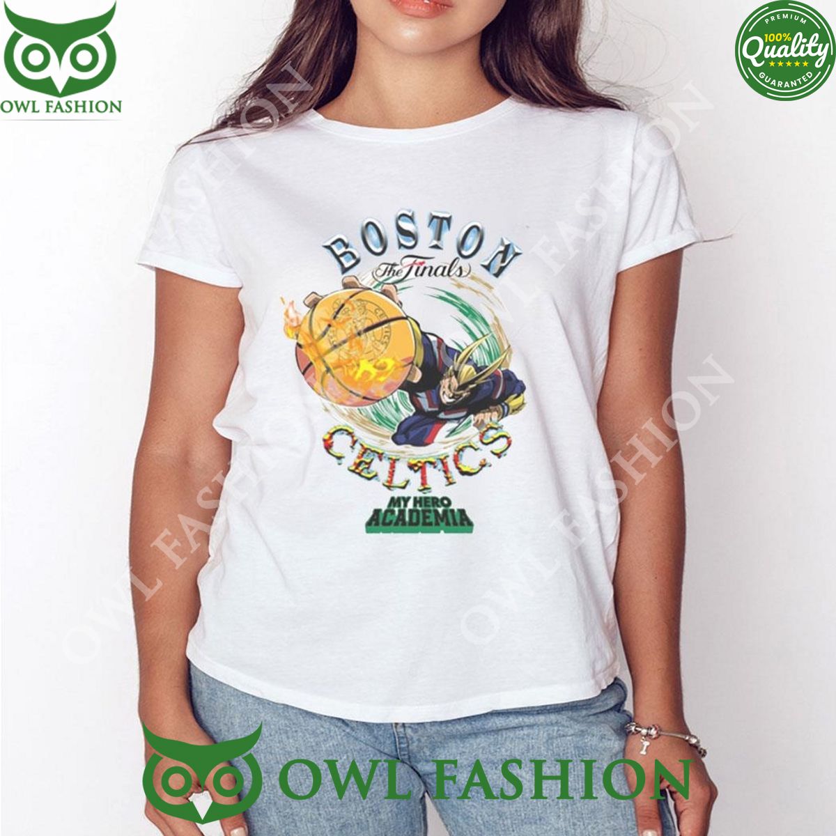 Boston Celtics Hyperfly 2024 Nba Final X My Hero Academia 2D Shirt