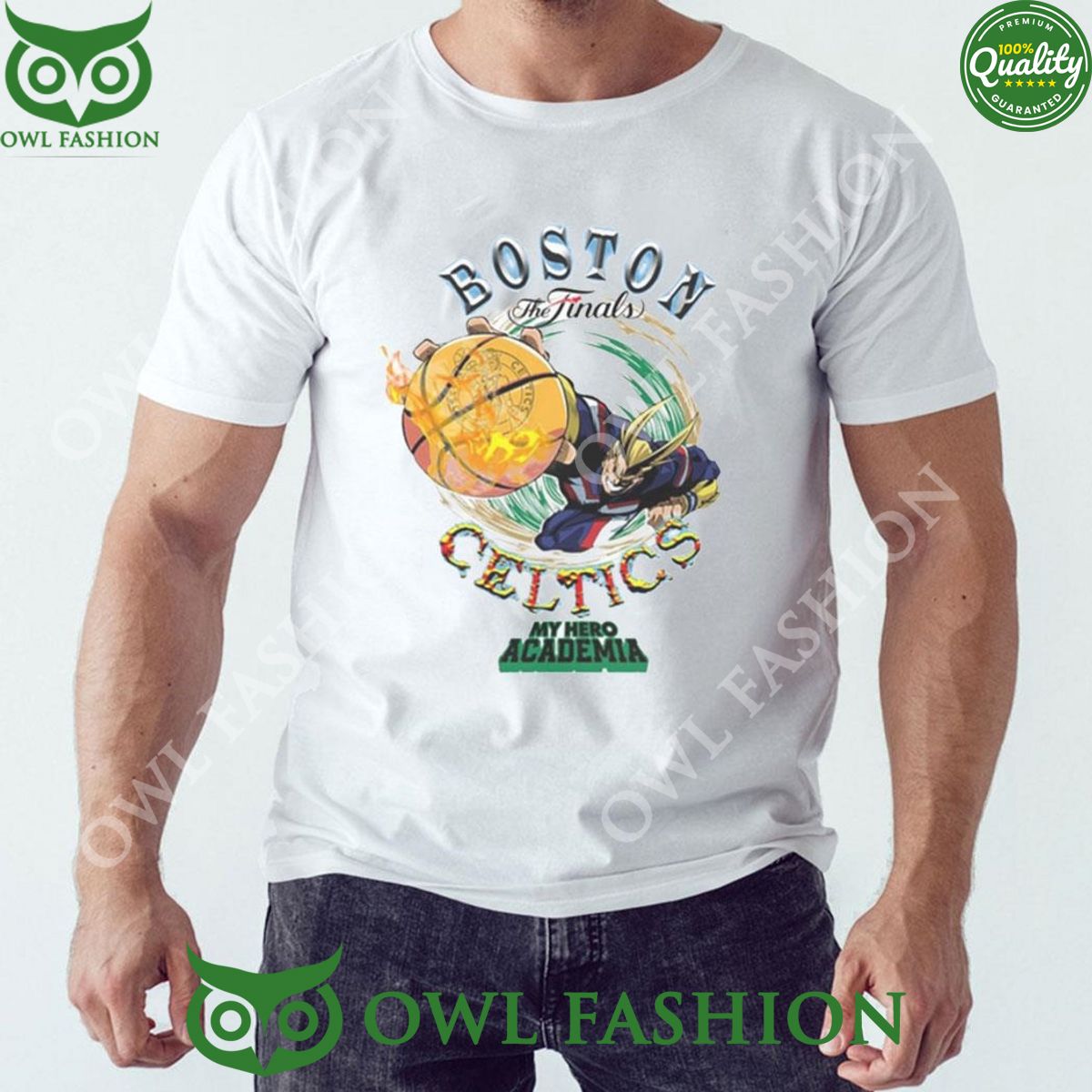 Boston Celtics Hyperfly 2024 Nba Final X My Hero Academia 2D Shirt