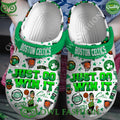 Boston Celtics Just Go Win It Basketball White Clogs